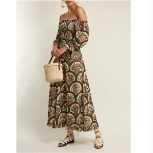 RHODE Resort Eva Off the Shoulder Smocked Dress